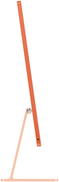 Orange iMac sedd från sidan